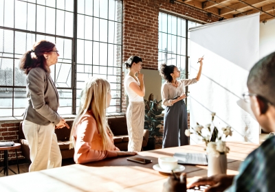 Business team working together