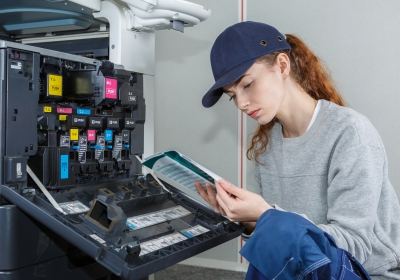 reading the printer manual and description guide